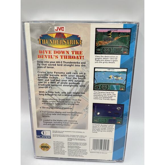 AH-3 Thunderstrike (Sega CD, 1993) Complete Clean Disc - Tested - Picture 3 of 10